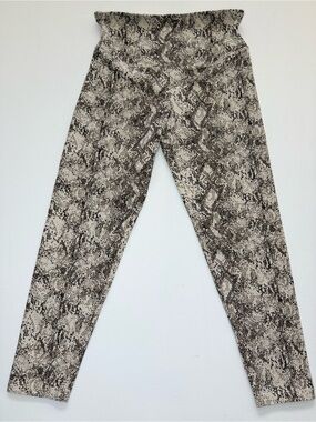 Yummie by Heather Thomson Beige and Black Snake Print Leggings - Stretch Fit